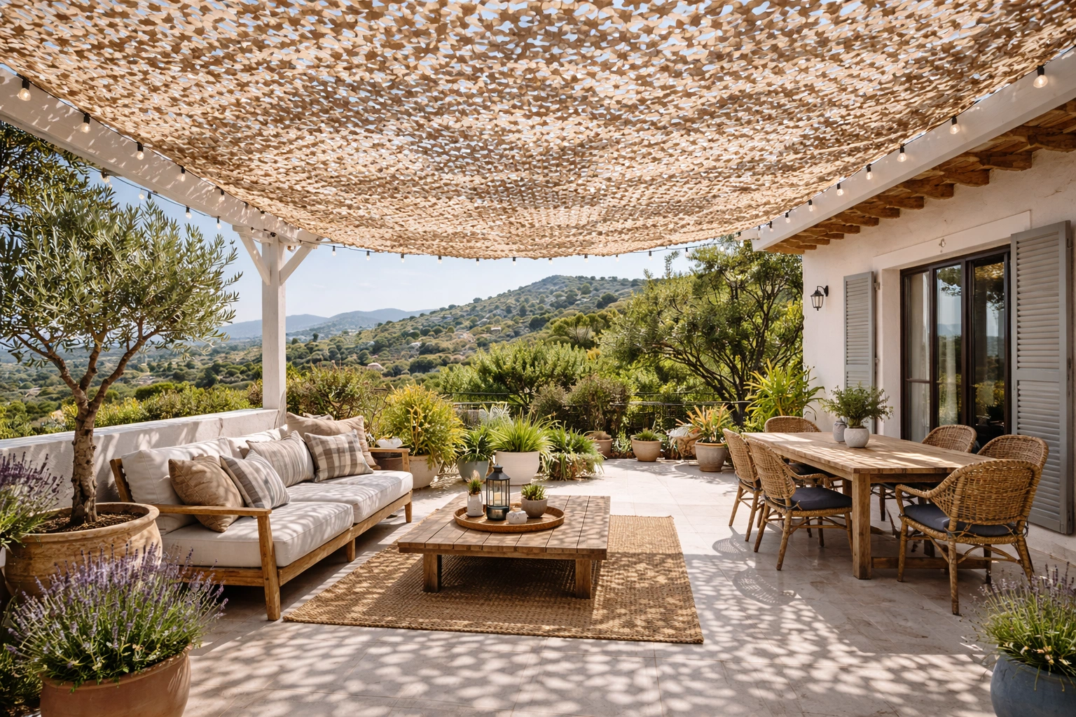 Filet de camouflage en Corse