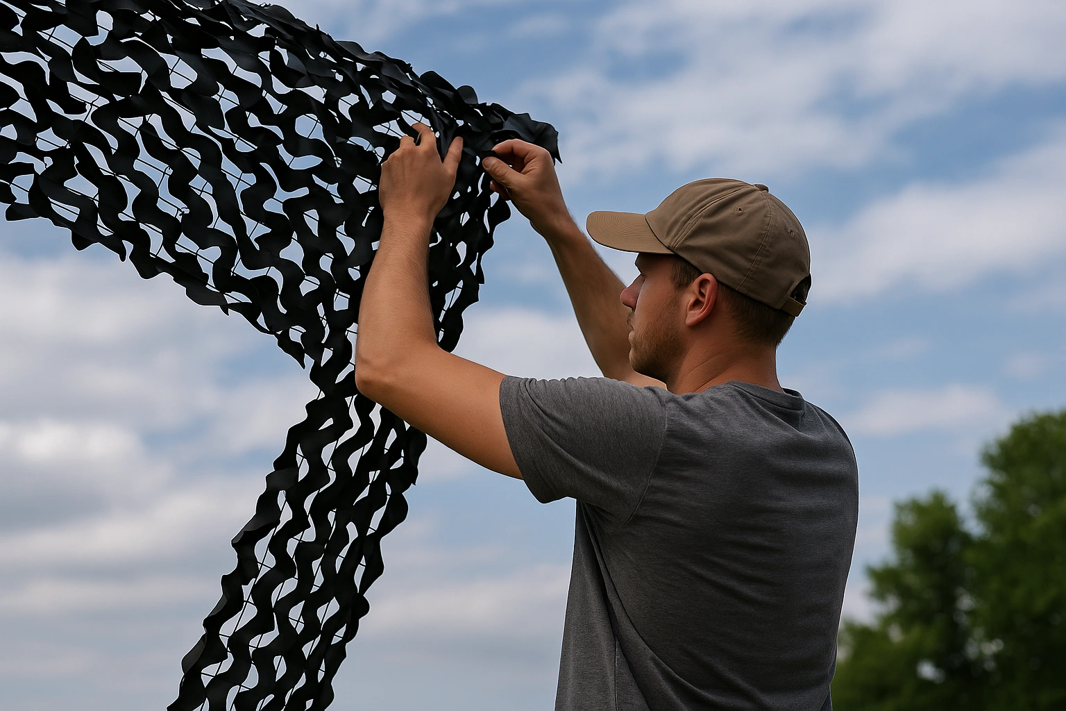 comment installer un filet de camouflage sur mesure