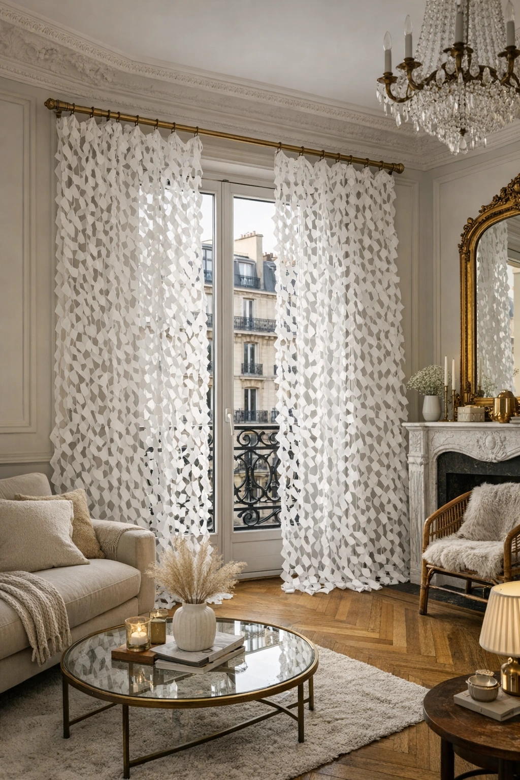 filet de camouflage blanc sur mesure